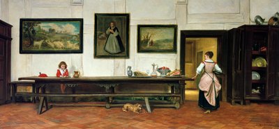 Interior of a dining hall by William Frederick Yeames